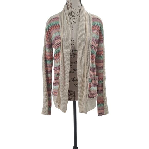 Miss Me Southwestern pattern open cardigan ladies sweater Size Small Country - Picture 1 of 8